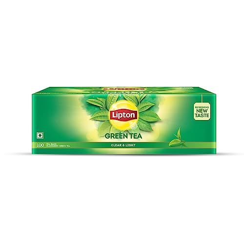 Best Rated Green Tea : Lipton Clear & Light Green Tea Bags 100 Pcs, 130 Grams