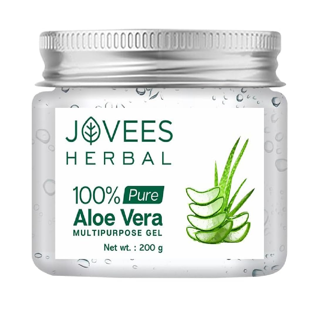 Aloe Vera Gel for Hair : Jovees Herbal 100% Pure Aloe Vera Gel for Face, Hair (200gm)